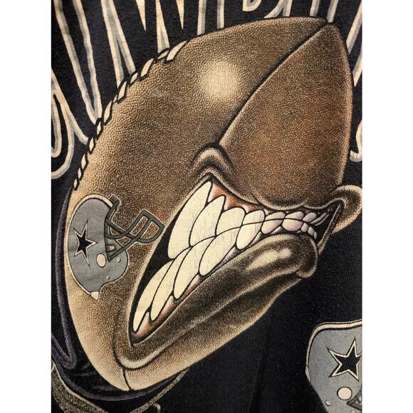 Vintage Dallas Cowboys Boys Graphic Sweatshirt Football‎ Navy Blue Artex - Picture 3 of 5